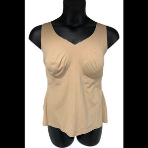 Rhonda Shear Butterknit Smoothing Tank Tan - Regular